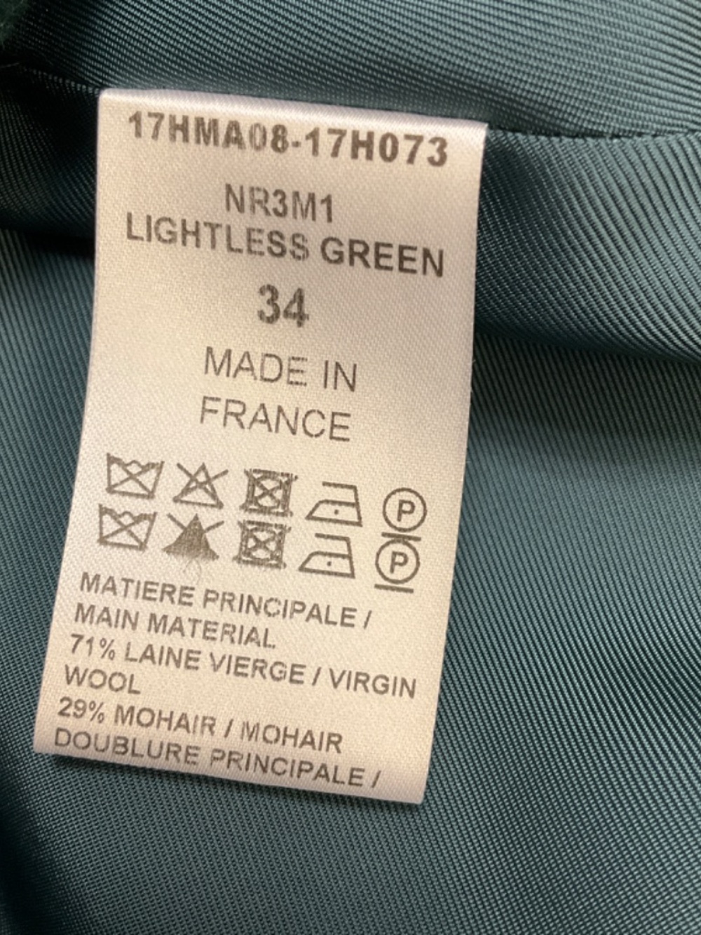 CHLOE LIGHTLESS GREEN WOOL AND MOHAIR CAPE - Picture 5 of 5